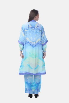 TEMPER BLUE - KIMONO LONG SHRUG