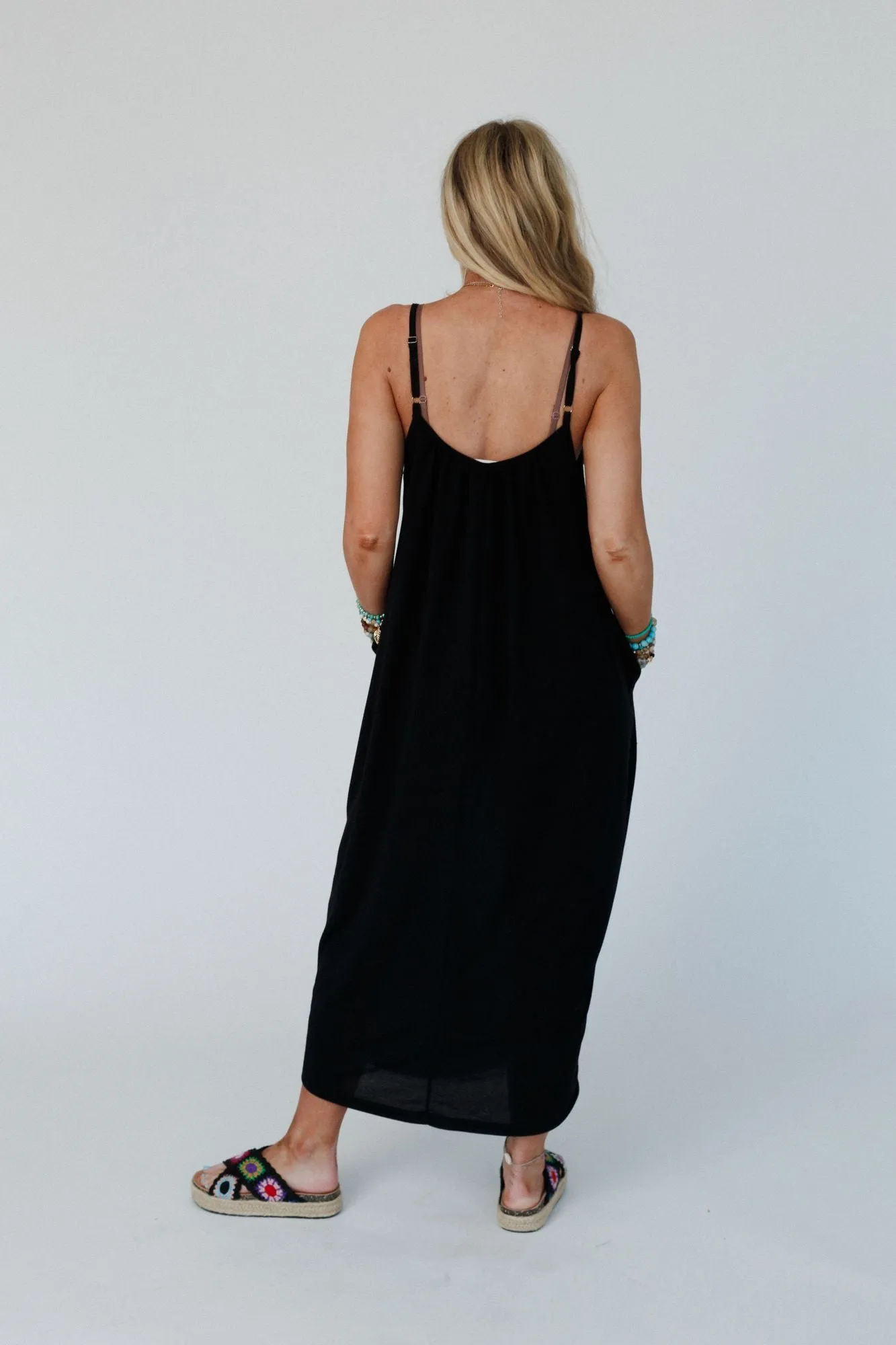 The Nest Simple Serene Maxi Dress - Black