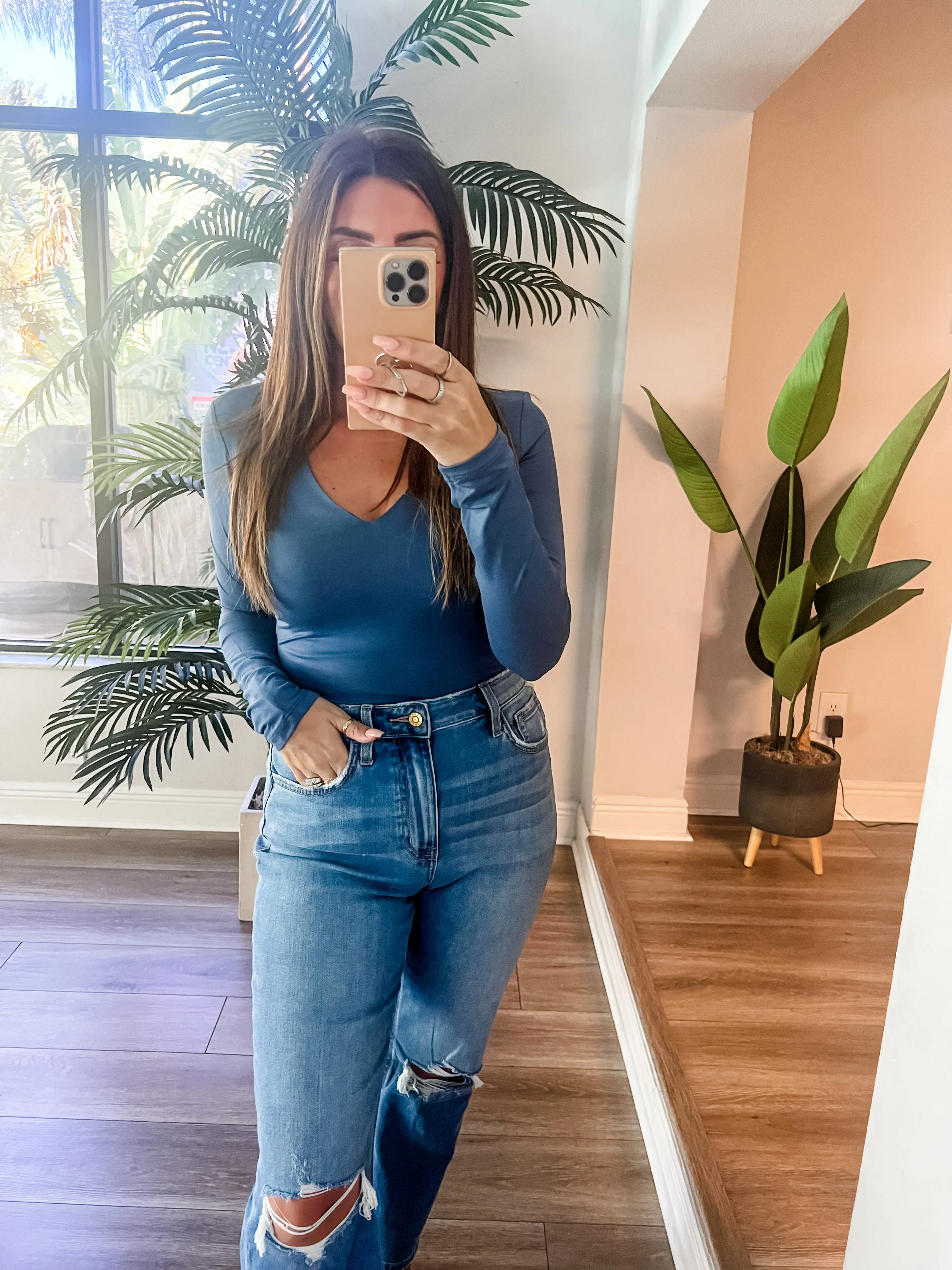 The V Neck Double Layer Top