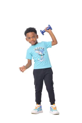 Toddler Boys Terry Joggers made of Blended Cotton Fabric