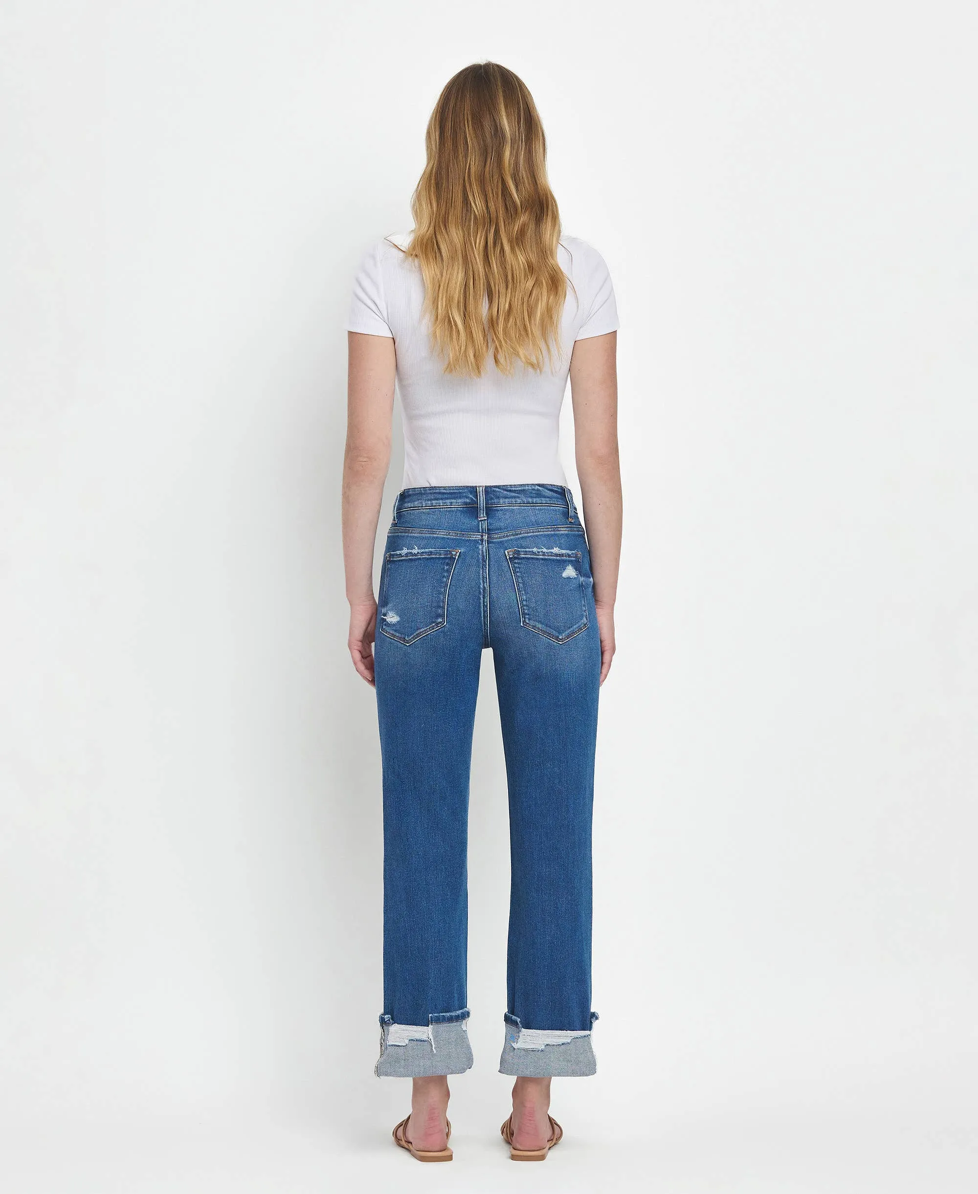 Vervet Daphne High Rise Cuffed Jeans