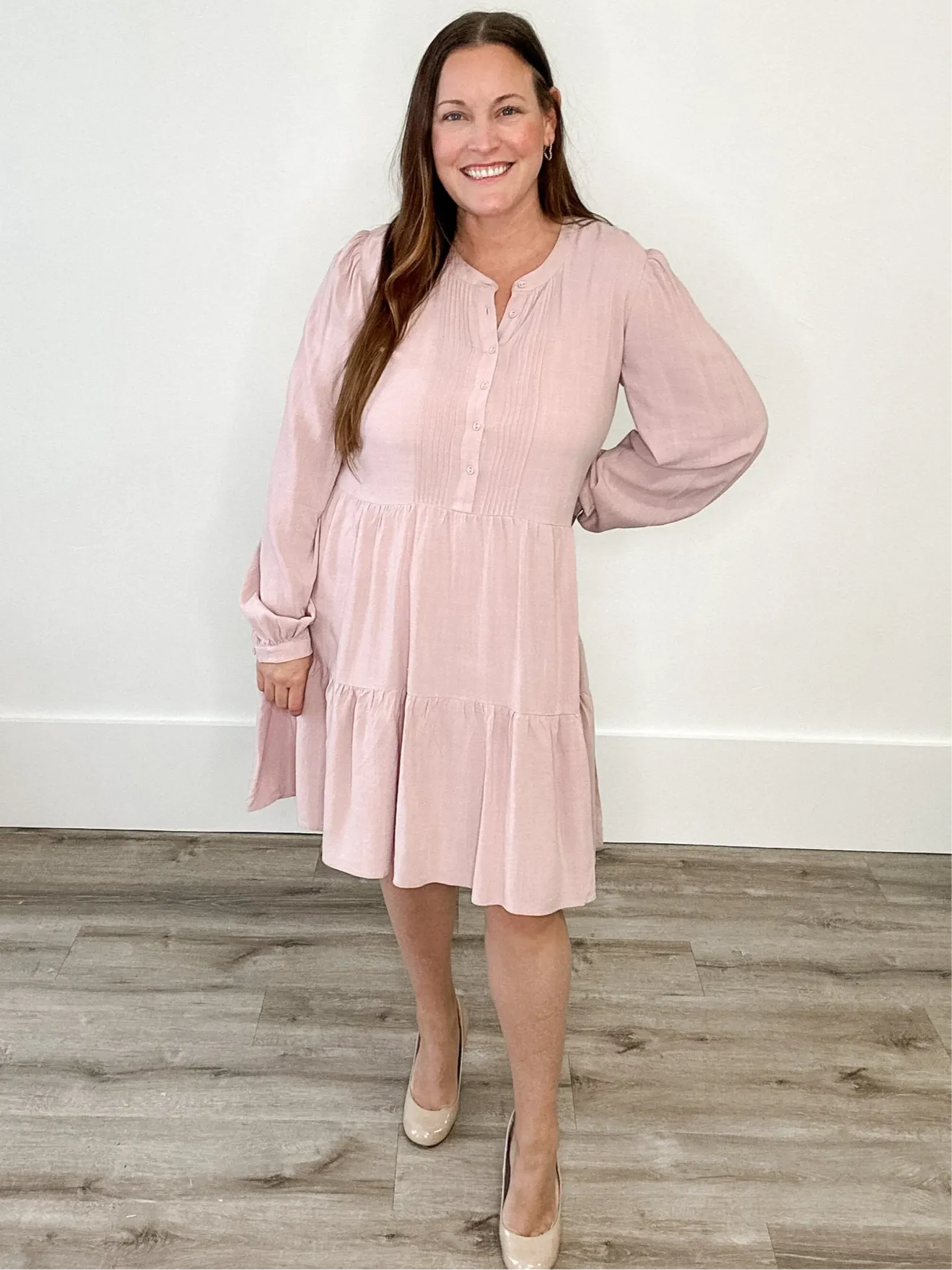 Vintage Babydoll Mini Dress - Rose