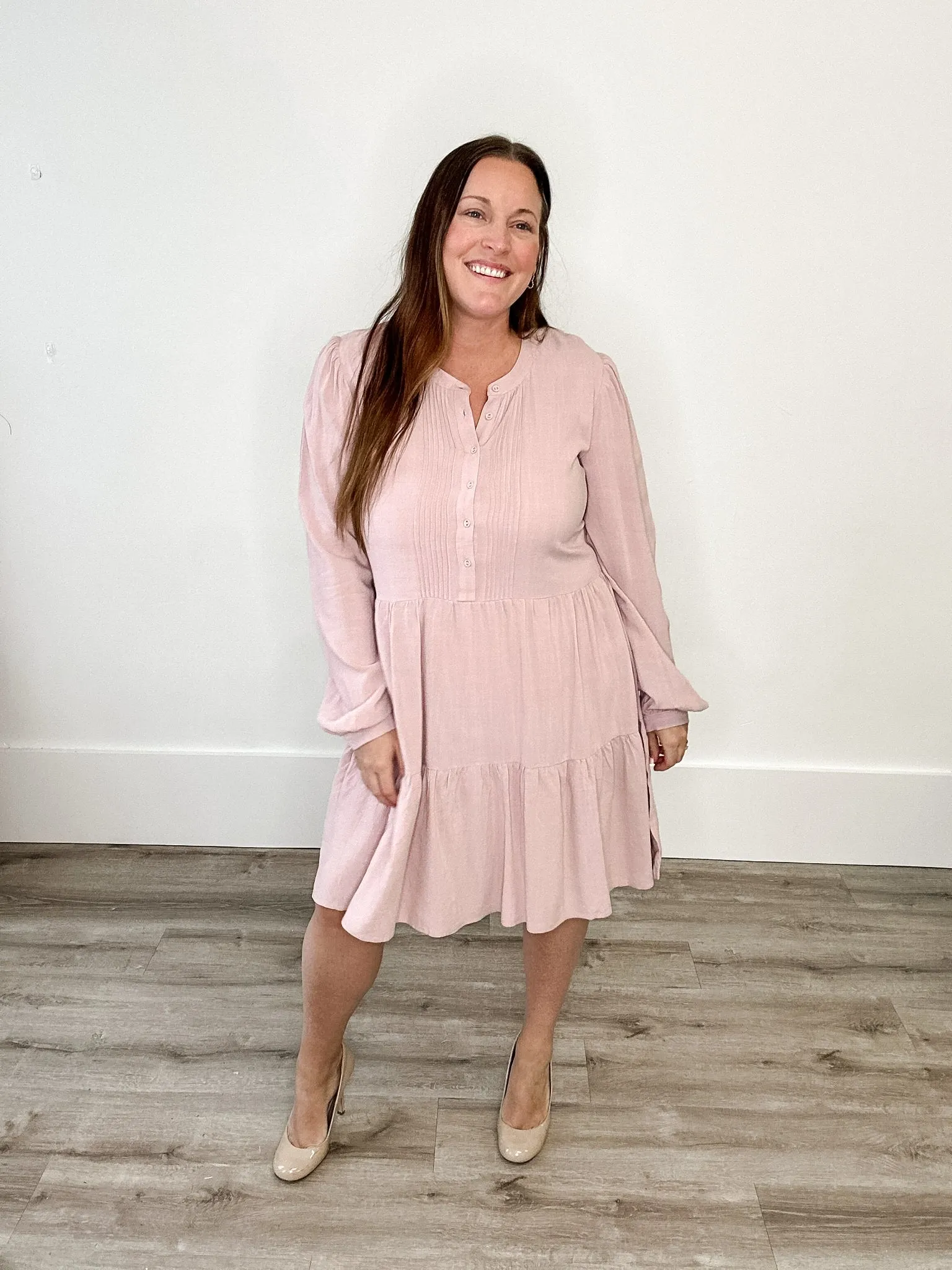 Vintage Babydoll Mini Dress - Rose