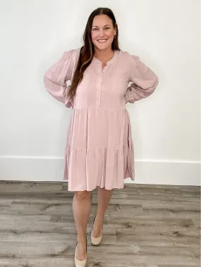 Vintage Babydoll Mini Dress - Rose