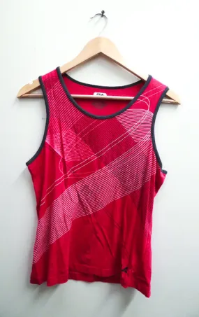 Vintage pink fila medium tank top