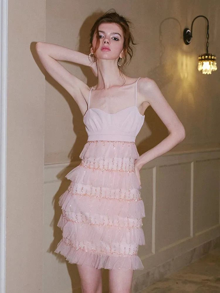Wardrobes by Chen  Luxury Soft Pink Handmade Diamond Fur Plush Coat-Elanor