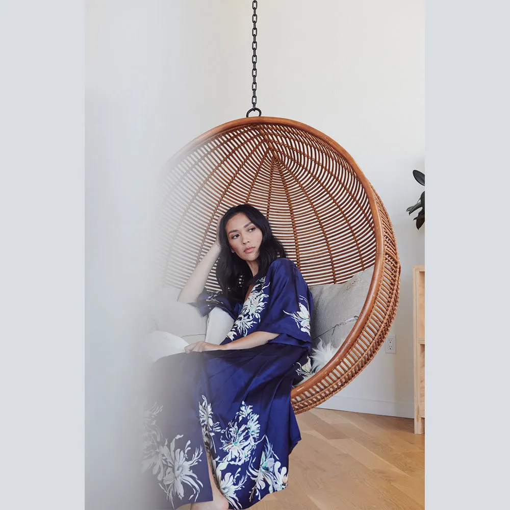 Washable Silk Yuri Long Kimono Robe
