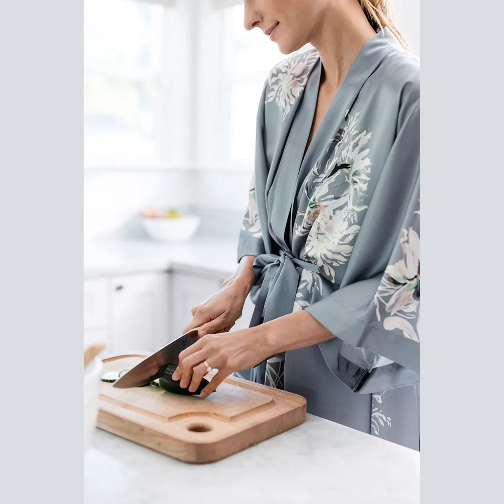 Washable Silk Yuri Long Kimono Robe