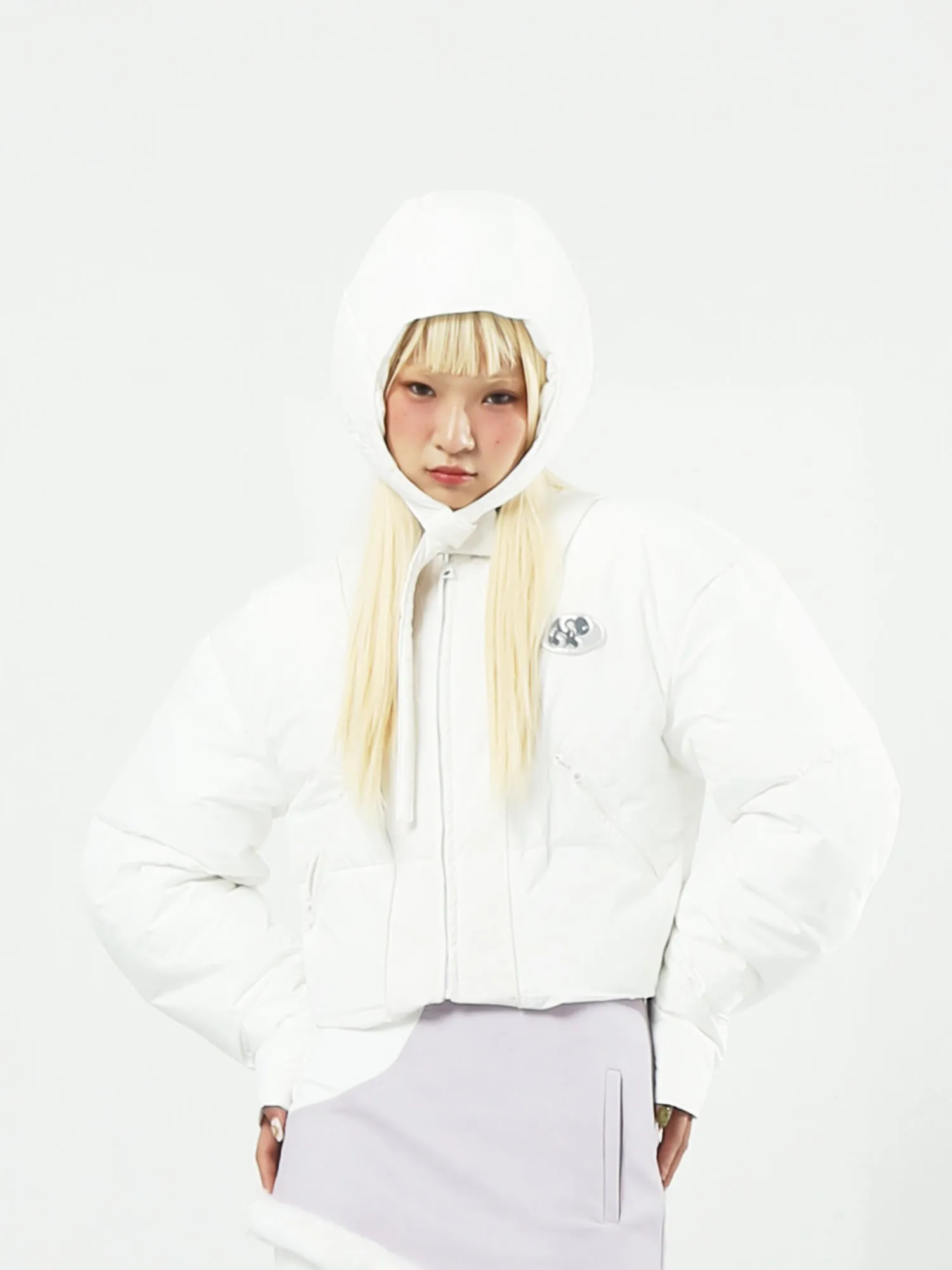 WHITE LAMB padded jacket