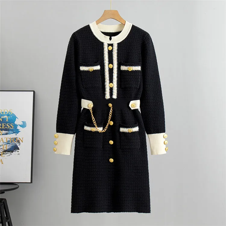 Women's Vintage Knit Loose Dress