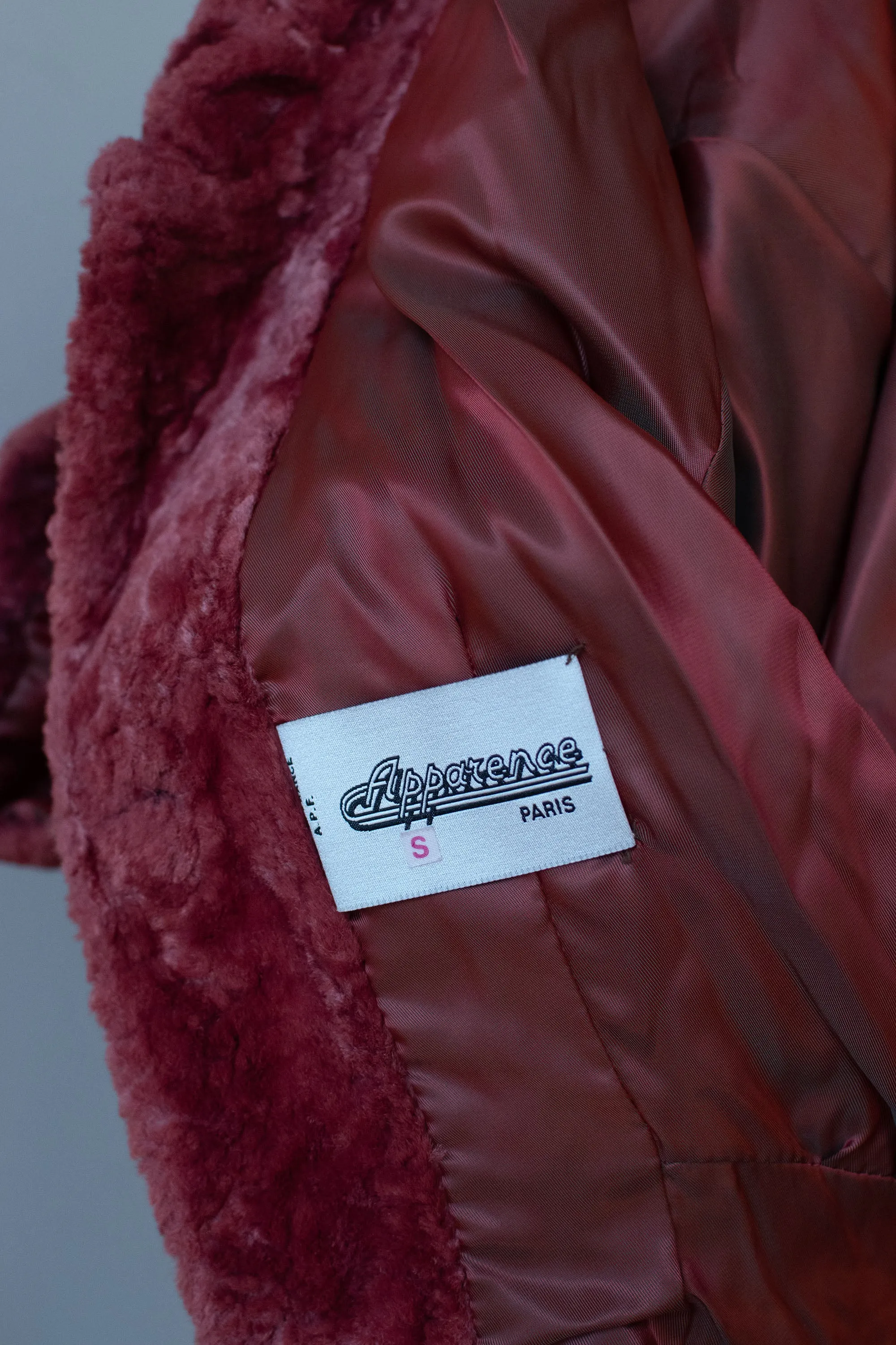 Y2K Berry Teddy Coat