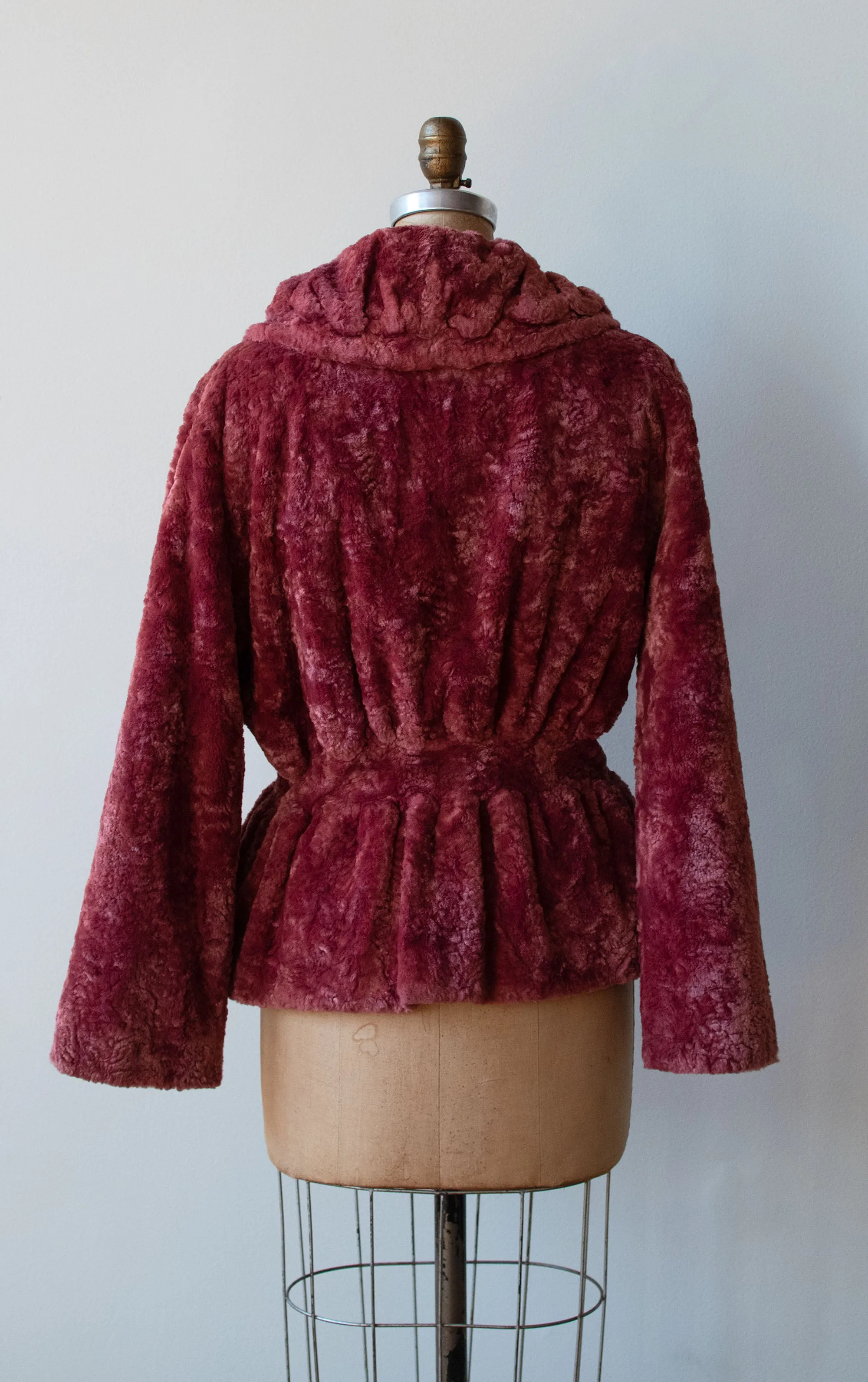 Y2K Berry Teddy Coat