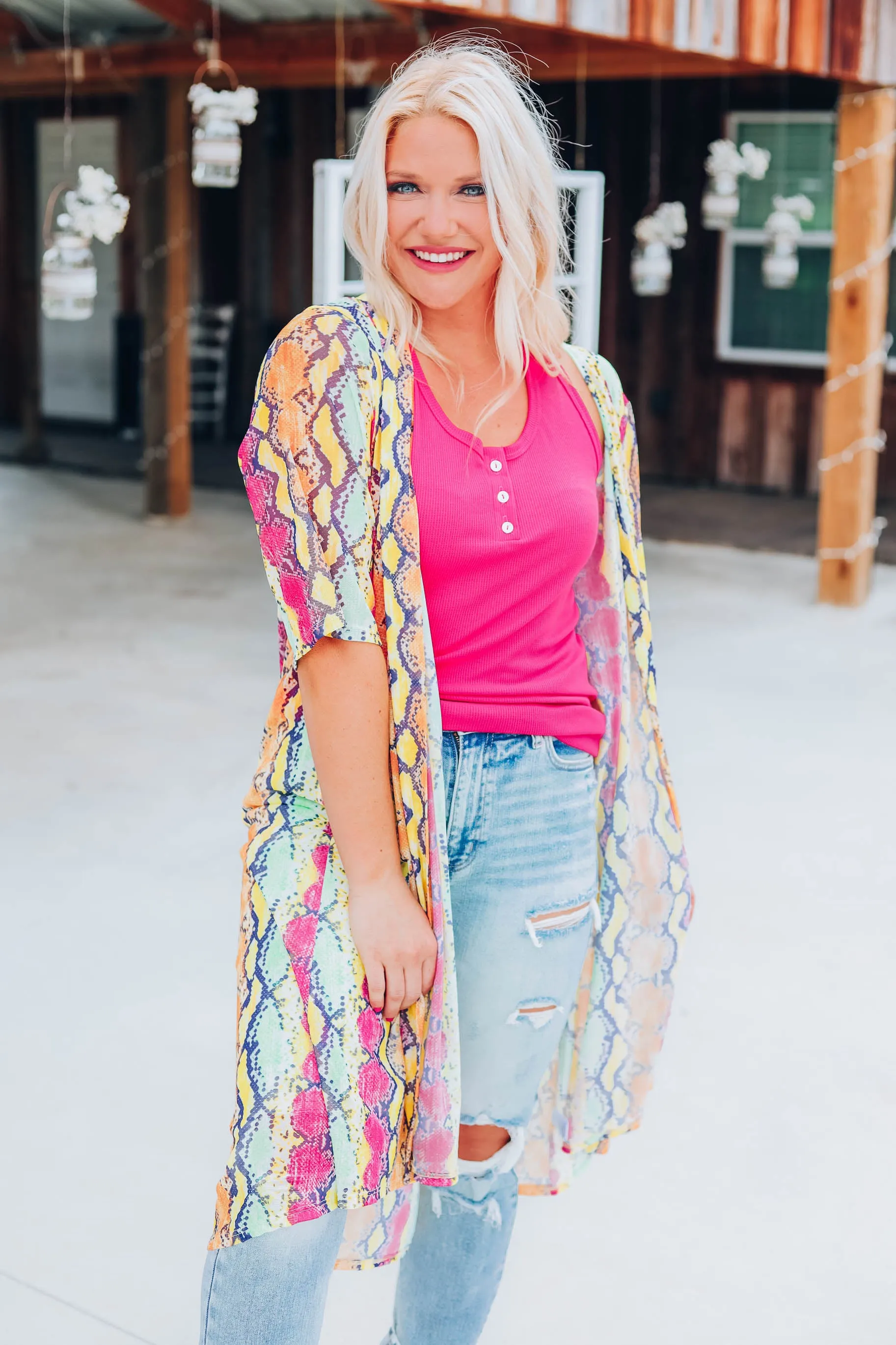 You're A Charm Snakeskin Kimono
