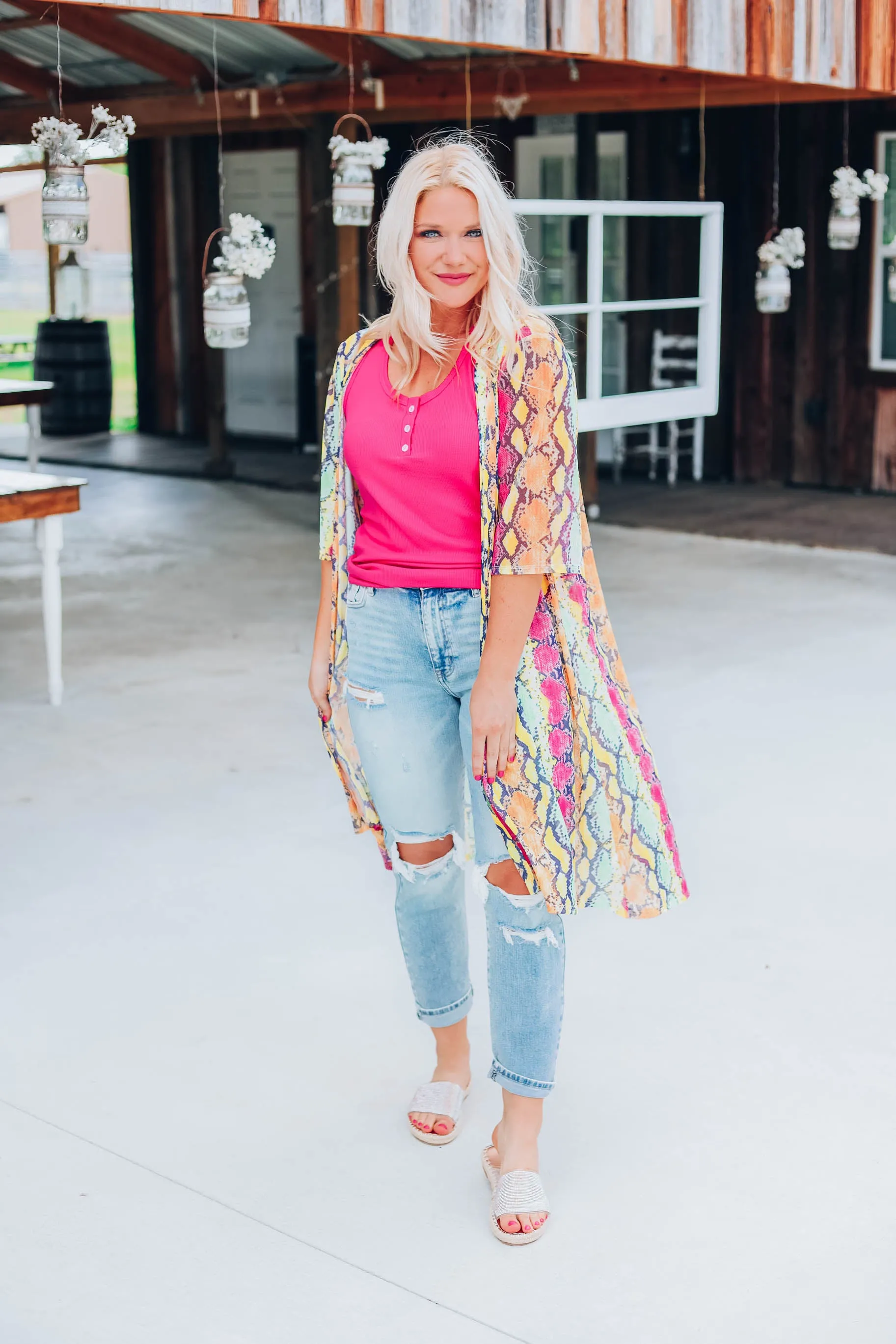 You're A Charm Snakeskin Kimono