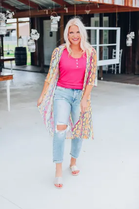 You're A Charm Snakeskin Kimono