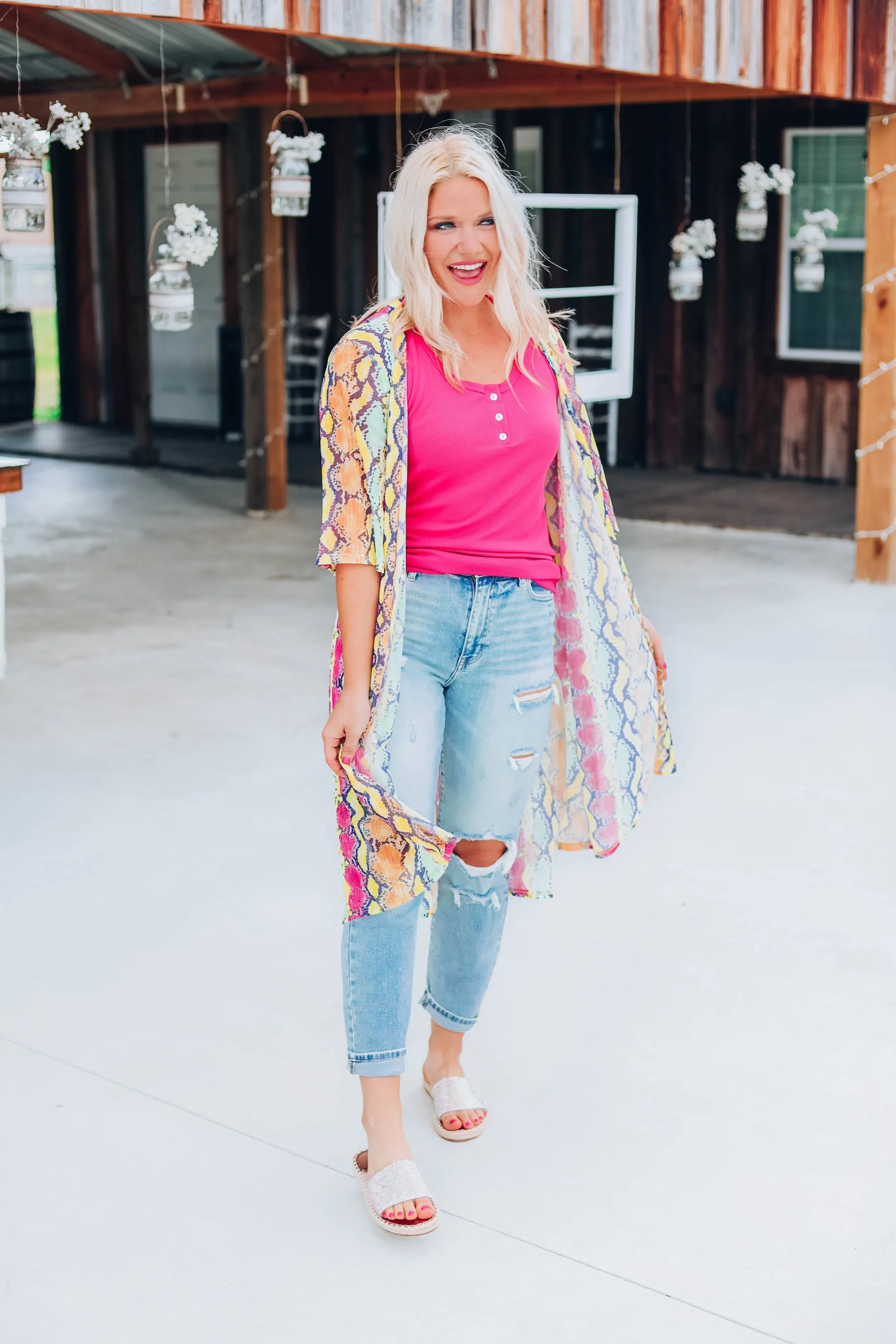 You're A Charm Snakeskin Kimono