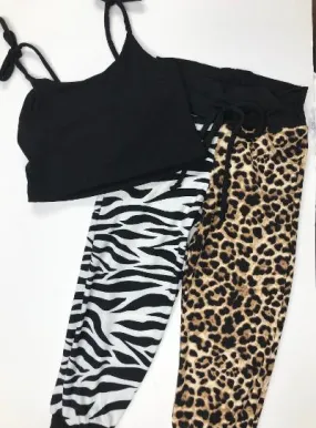 Zebra/Leopard 2 Tone Joggers