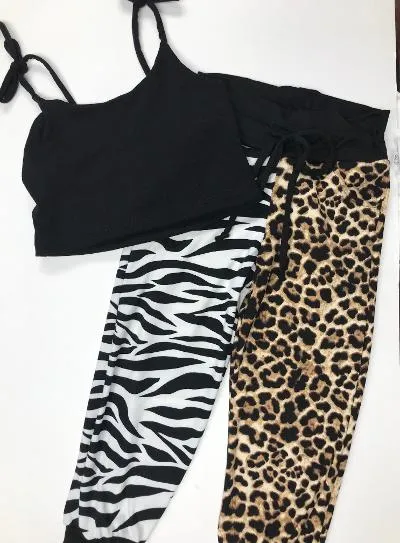 Zebra/Leopard 2 Tone Joggers