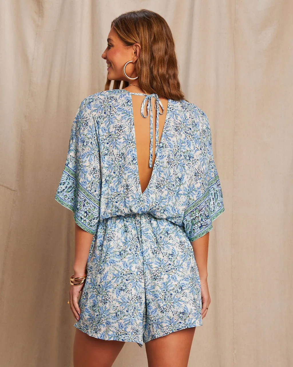 Ziva Pocketed Kimono Romper